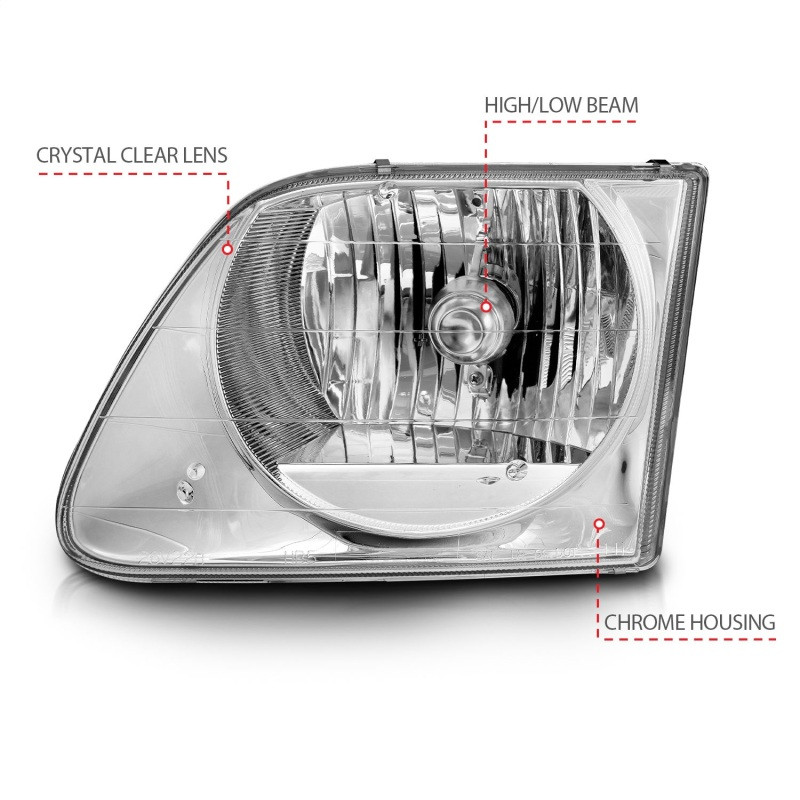 ANZO HEADLIGHTS CHROME G2 for 97-03 FORD F-150 - 111030