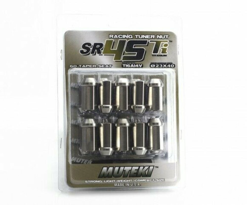 Wheel Mate Muteki Open End Lug Nuts - Titanium 12 x 1.50 (20 Piece Set)
