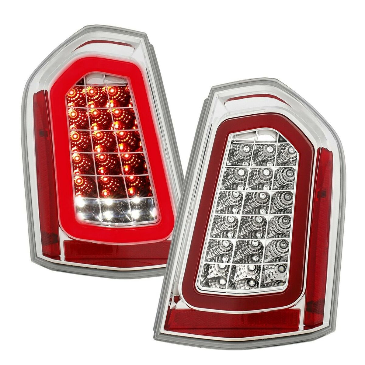 ANZO L.E.D TAILLIGHT CHROME W/ SEQUENTIAL SIGNAL for 11-14 Chrysler 300