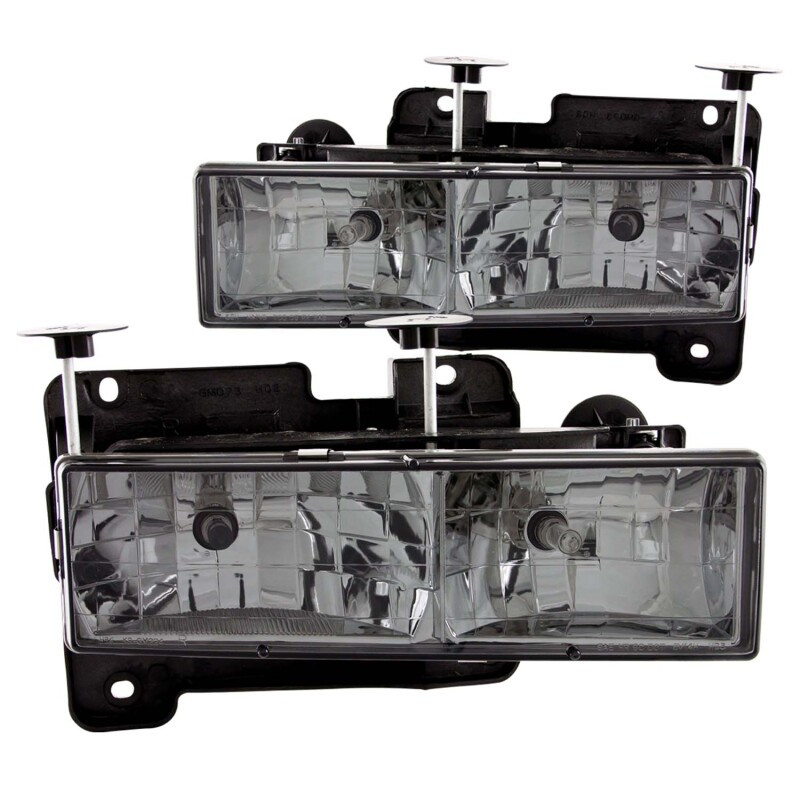 ANZO CRYSTAL HEADLIGHTS SMOKE for 88-98 CHEVY/GMC C/K1500/2500 - 111061