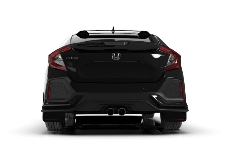 Rally Armor UR Black Mud Flaps w/ Red Logo for 17-19 Civic Sport
