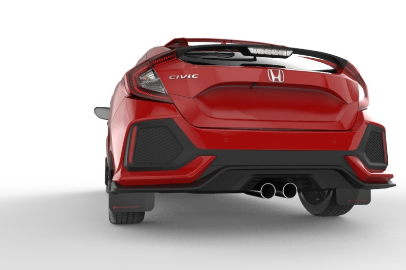 Rally Armor UR Black Mud Flaps w/ Red Logo for 17-19 Civic Sport