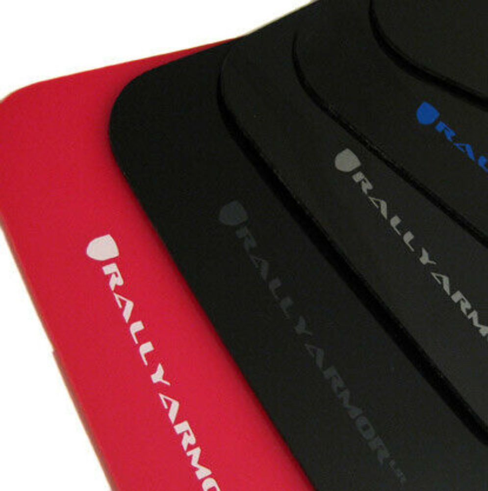 Rally Armor Basic Black Mud Flaps w/ Black Logo for 04-09 Mazda 3 - MF9-BAS-BLK