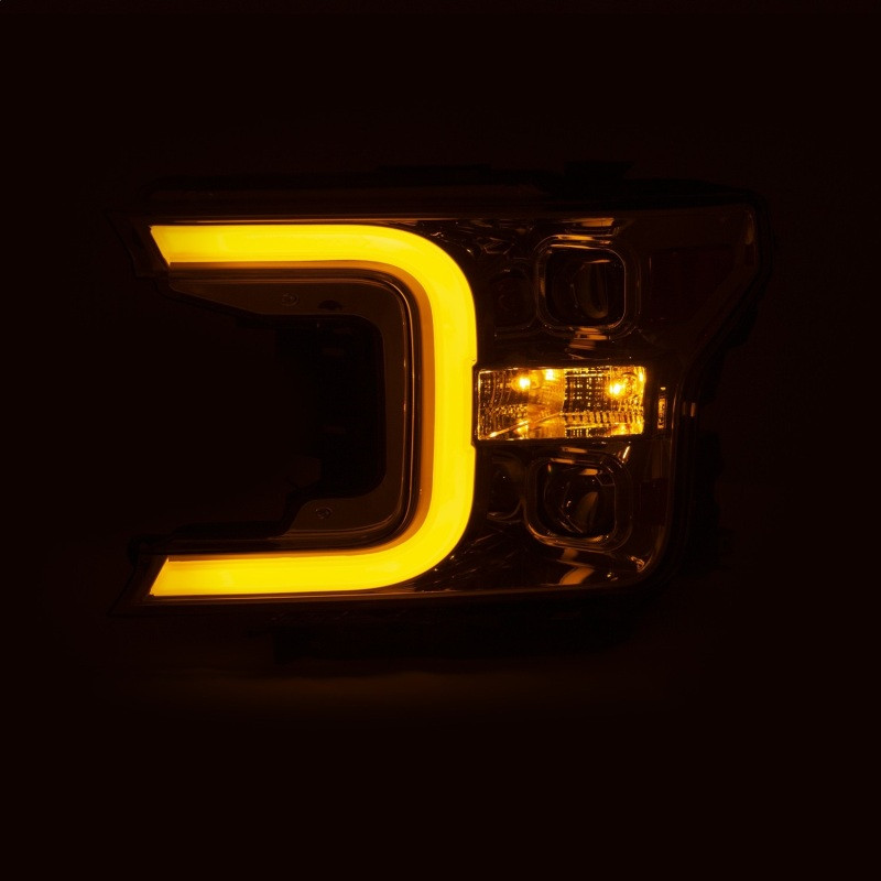 ANZO PROJECTOR SWITCHBACK Headlight CHROME AMBER for 18-19 Ford F150