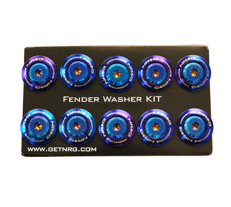 NRG Fender Washer Kit, Titanium Burn w/ Titanium bolts, Rivets for plastic