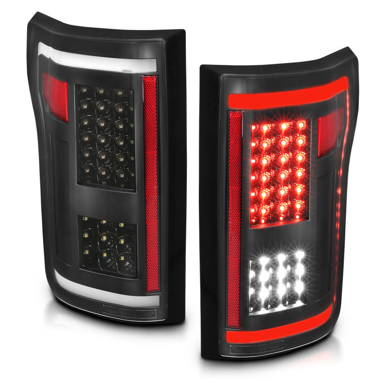 ANZO L.E.D TAIL LIGHTS G2 BLACK for 15-17 Ford F150 - 311285