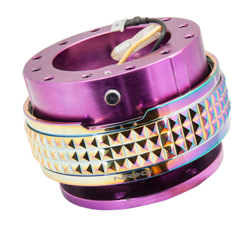 NRG Purple Body w/ Neochrome Pyramid Ring Quick Release Kit - SRK-210PP/MC