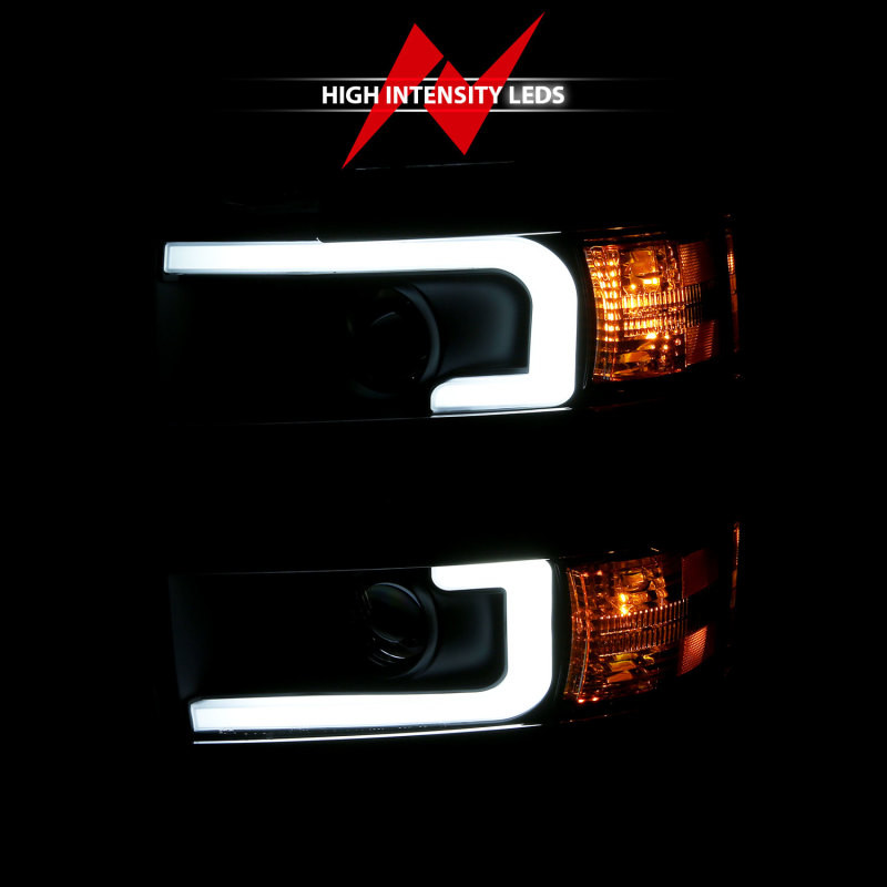 ANZO  PROJECTOR Headlight BLACK CLEAR AMBER for 15-19 Silverado 2500HD