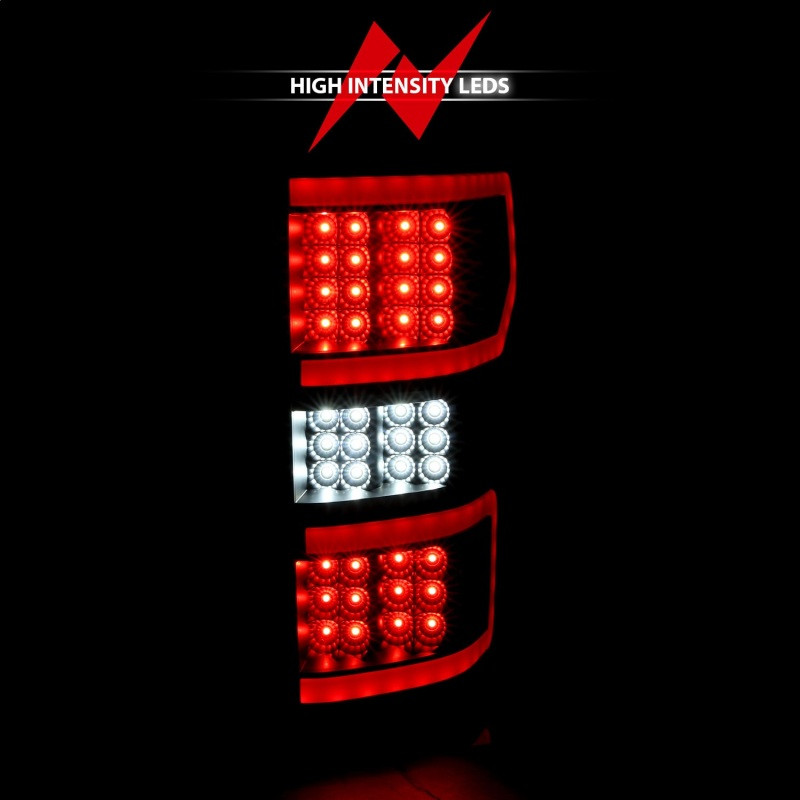 ANZO L.E.D TAIL LIGHTS BLACK  for 18-19 Ford F150 - 321338