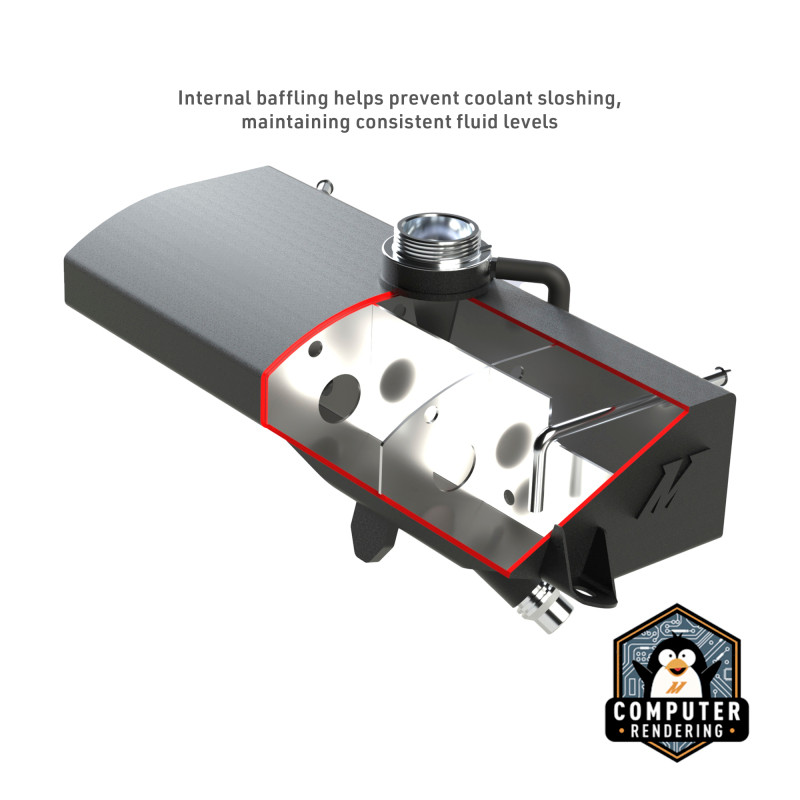 Mishimoto 2015+ Ford F-150 Aluminum Expansion Tank - Micro-Wrinkle Black