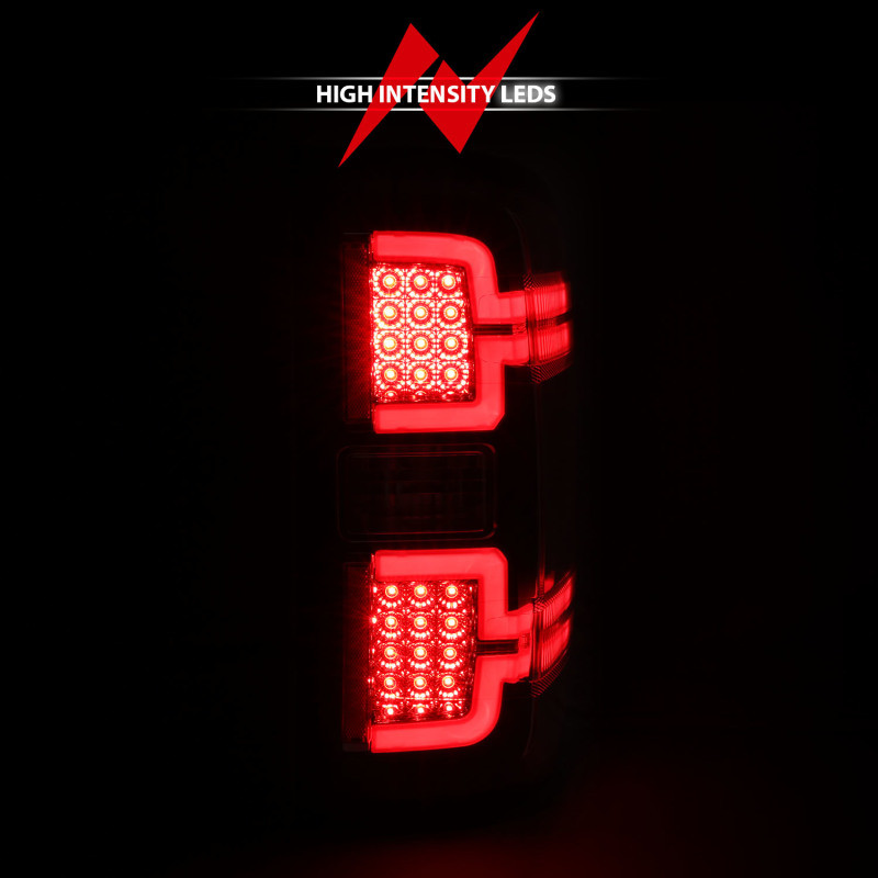 ANZO  L.E.D TAIL LIGHTS BLACK HOUSING CLEAR LENS for 14-18 Silverado