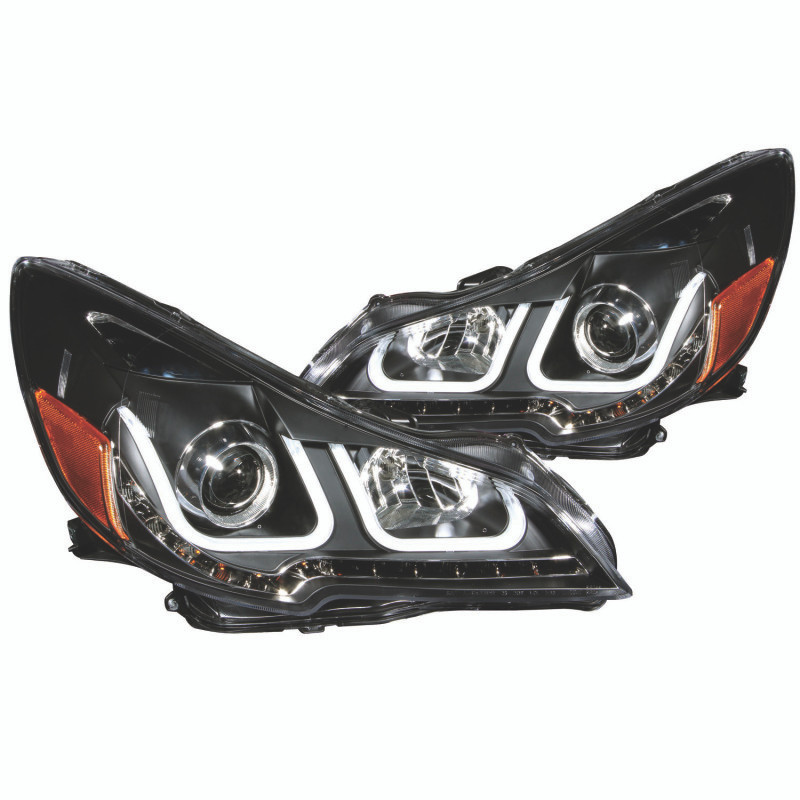 ANZO PROJECTOR HEADLIGHTS U-BAR BLACK CLEAR for 10-12 Outback / Legacy