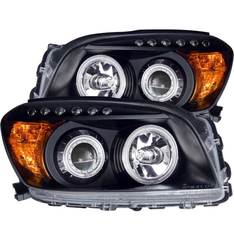ANZO PROJECTOR HEADLIGHTS BLACK CLEAR (CCFL) for 06-08 Rav4