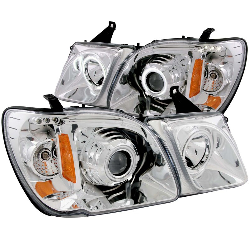 ANZO PROJECTOR HEADLIGHTS CHROME CLEAR for 98-07 Lexus LX470 - 111169