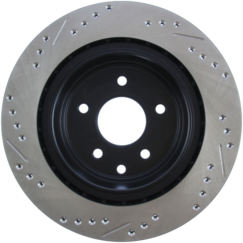 StopTech Slotted & Drilled Rear Brake Rotors for 09-13 G37 Base / 350z