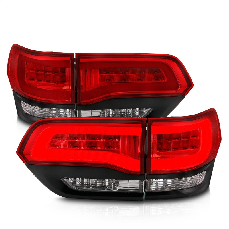 ANZO  L.E.D Tail Light RED/CLEAR (4PCS) for 14-17 Grand Cherokee