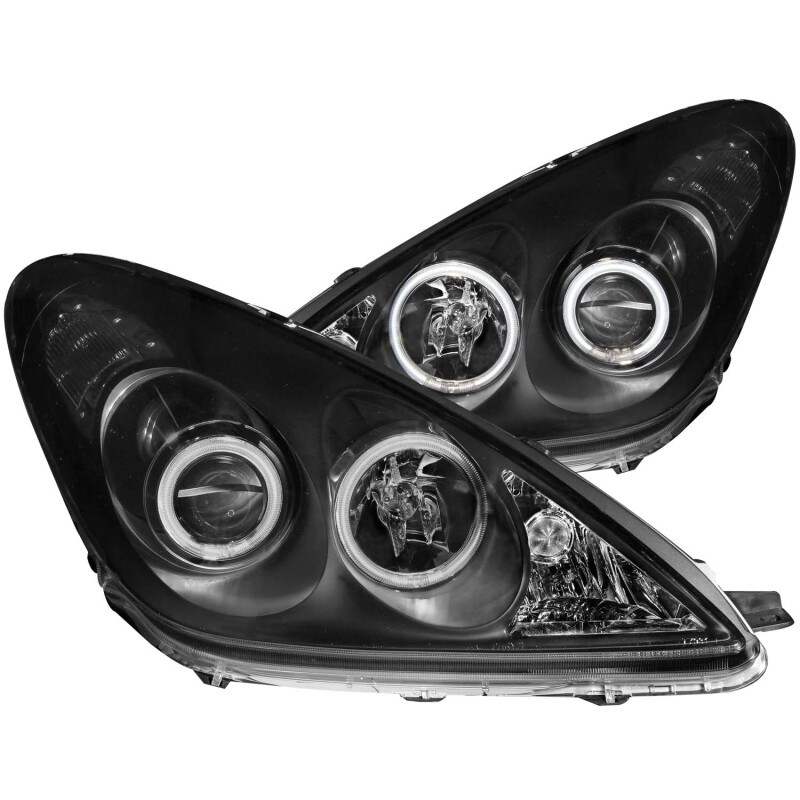 ANZO PROJECTOR HEADLIGHTS BLACK w/ HALO (CCFL) for 02-03 Lexus ES300