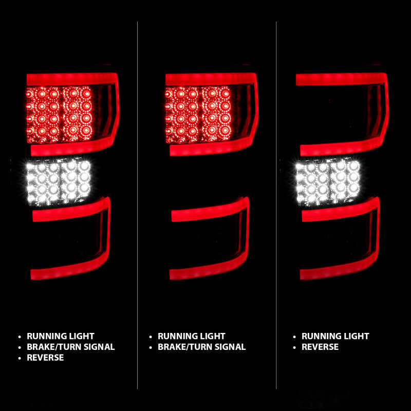 ANZO L.E.D TAIL LIGHTS CHROME for 18-19 FORD F-150 - 321340