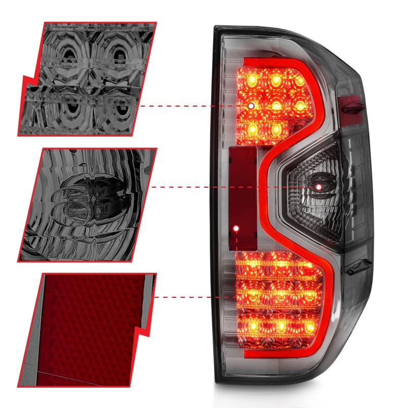 ANZO L.E.D TAIL LIGHTS SMOKE for 14-19 Toyota Tundra - 311234