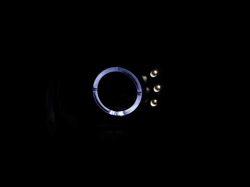 ANZO PROJECTOR HEADLIGHTS BLACK w/ HALO & LED for 03-06 Honda Element