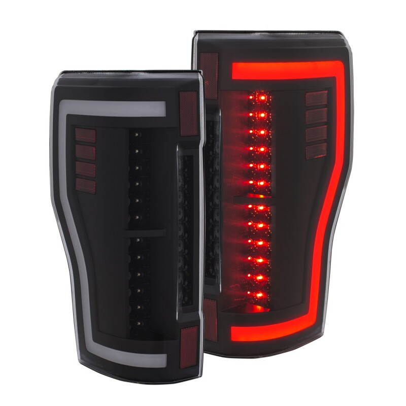 ANZO L.E.D TAIL LIGHTS BLACK for 17-18 Ford F250 F350 Super Duty