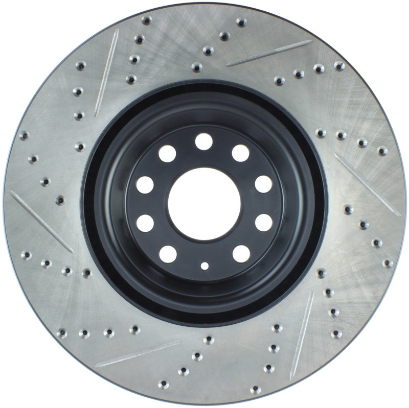 StopTech Slotted & Drilled Sport Front Brake Rotors for 15-19 Audi S3
