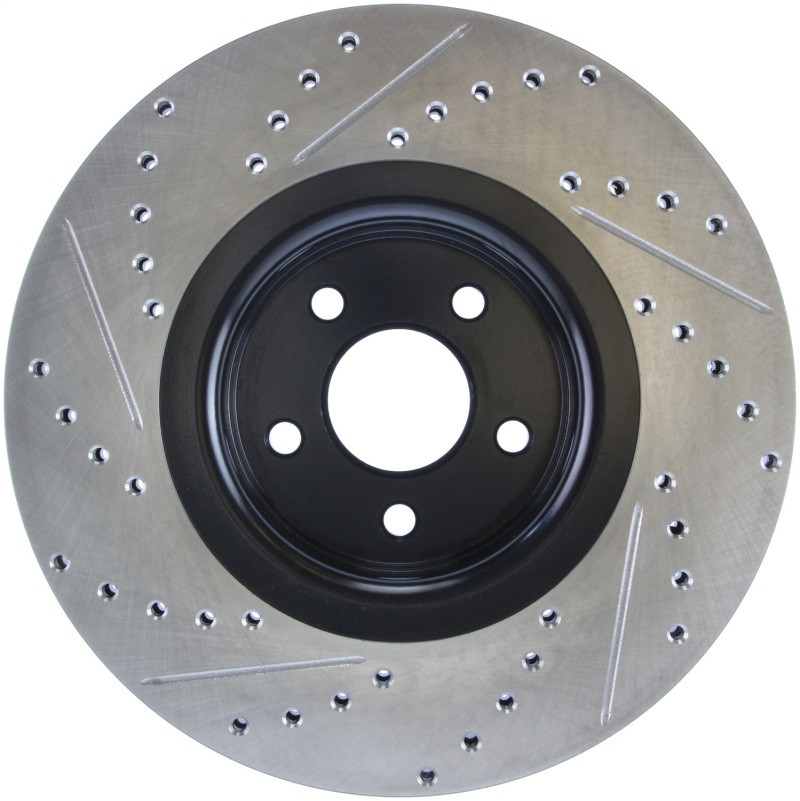 StopTech Front Slotted & Drilled Brake Rotors for 14+ Ford Focus ST