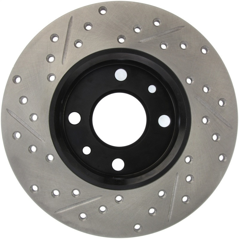 StopTechSlotted & Drilled Sport Rear Brake Rotors for 12-17 Fiat 500 Abarth