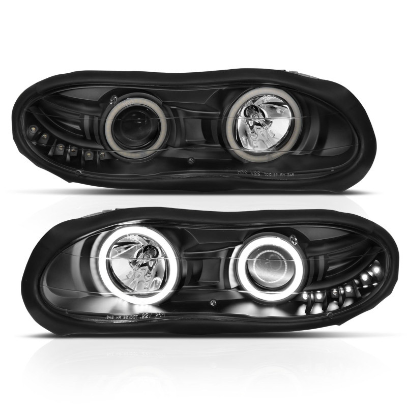 ANZO PROJECTOR HEADLIGHTS BLACK w/ HALO for 98-02 Camaro - 121160