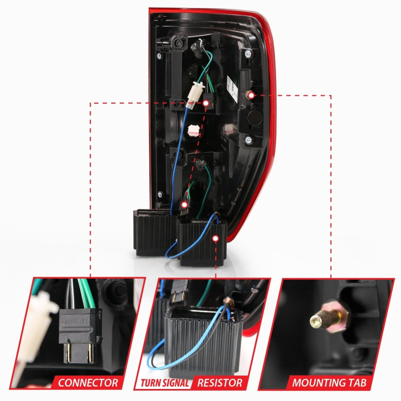 ANZO L.E.D Tail Light G2 RED/CLEAR for 09-14 Ford F150 - 311260