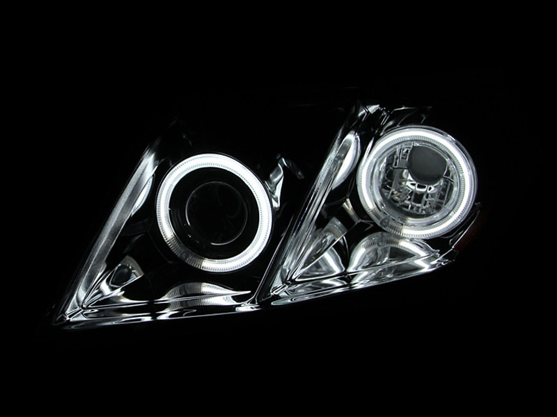 ANZO PROJECTOR HEADLIGHTS BLACK w/ HALO for 07-09 Toyota Camry