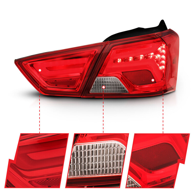 ANZO L.E.D TAILLIGHT RED/CLEAR for 14-18 Chevy Impala