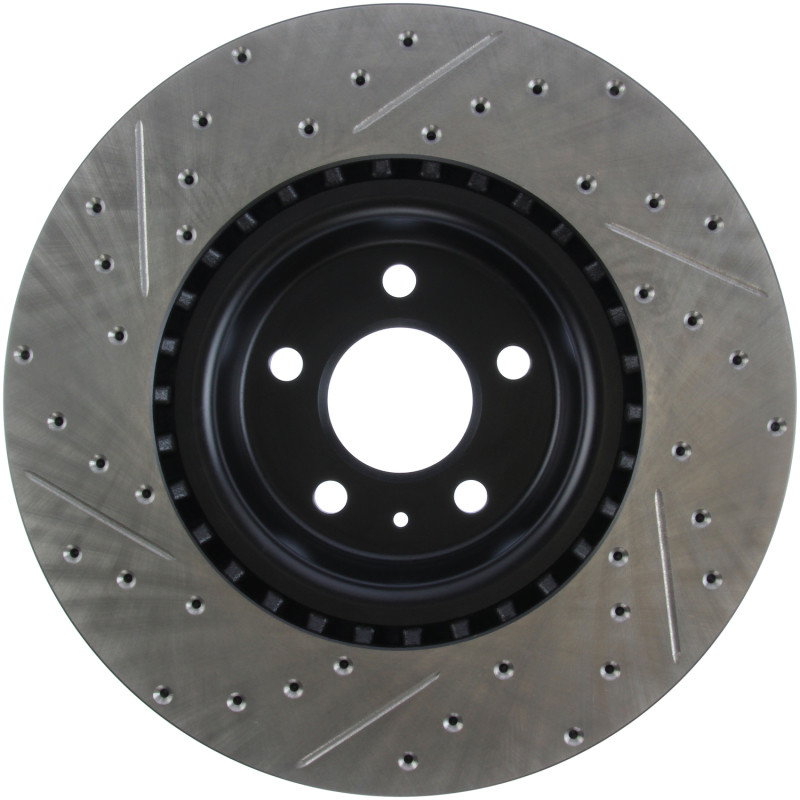 StopTech Slotted & Drilled Sport Front Brake Rotors for 14-18 Audi A6