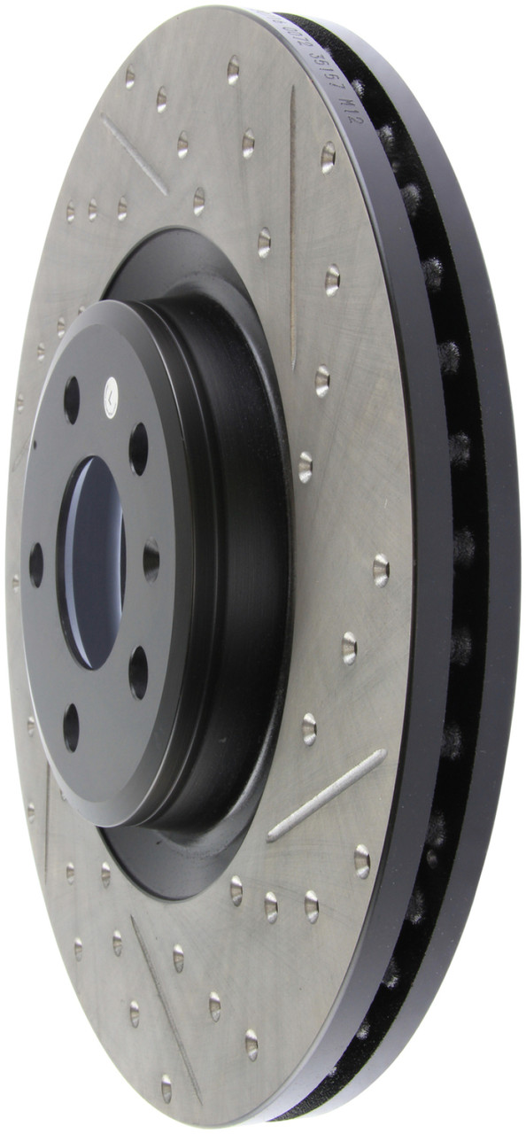 StopTech Slotted & Drilled Sport Front Brake Rotors for 14-18 Audi A6
