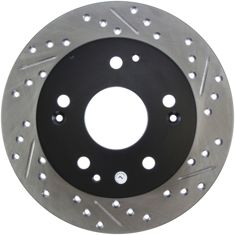 StopTech Slotted & Drilled Rear Brake Rotors for 02-06 Acura RSX / Type S