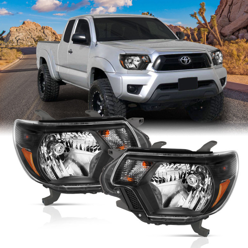 ANZO CRYSTAL HEADLIGHT BLACK for 12-15 Toyota Tacoma