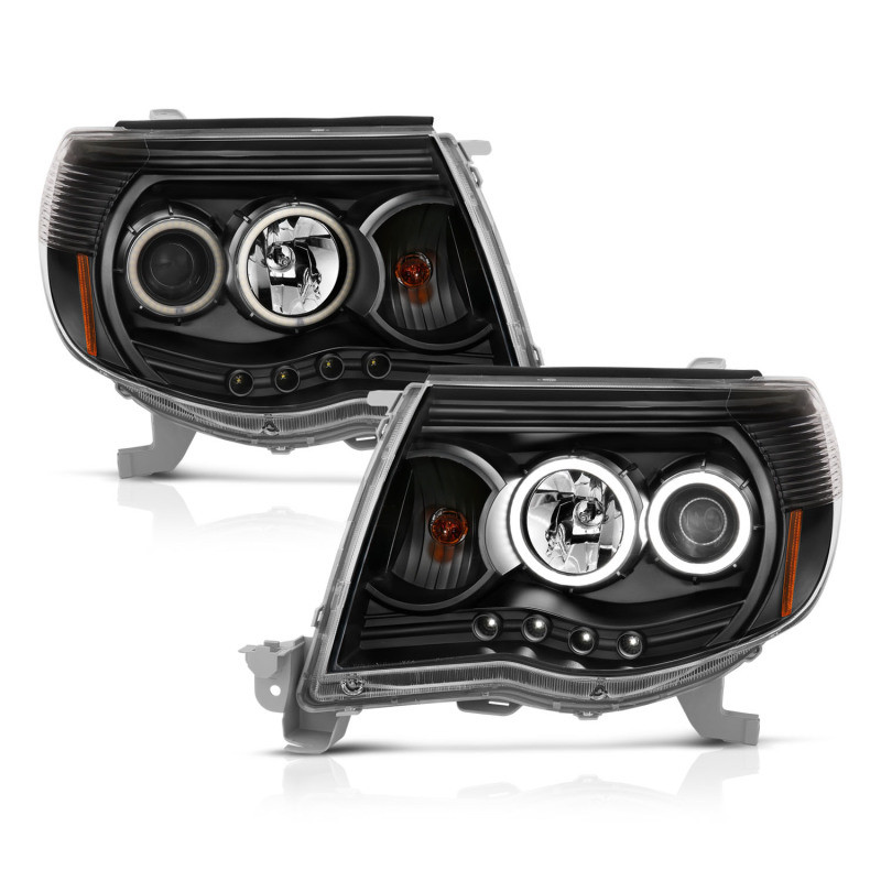 ANZO PROJECTOR HEADLIGHTS BLACK CLEAR (CCFL) for 05-11 Toyota Tacoma - 121282