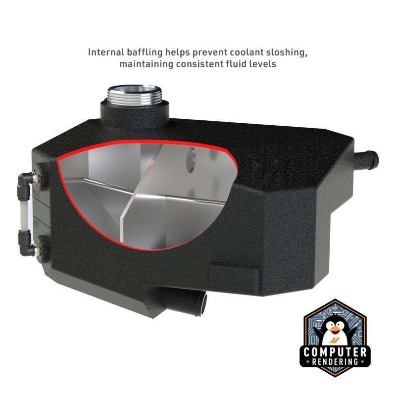 Mishimoto Aluminum Expansion Tank Wrinkle Red for 13-18 Focus ST /16-18 Focus RS