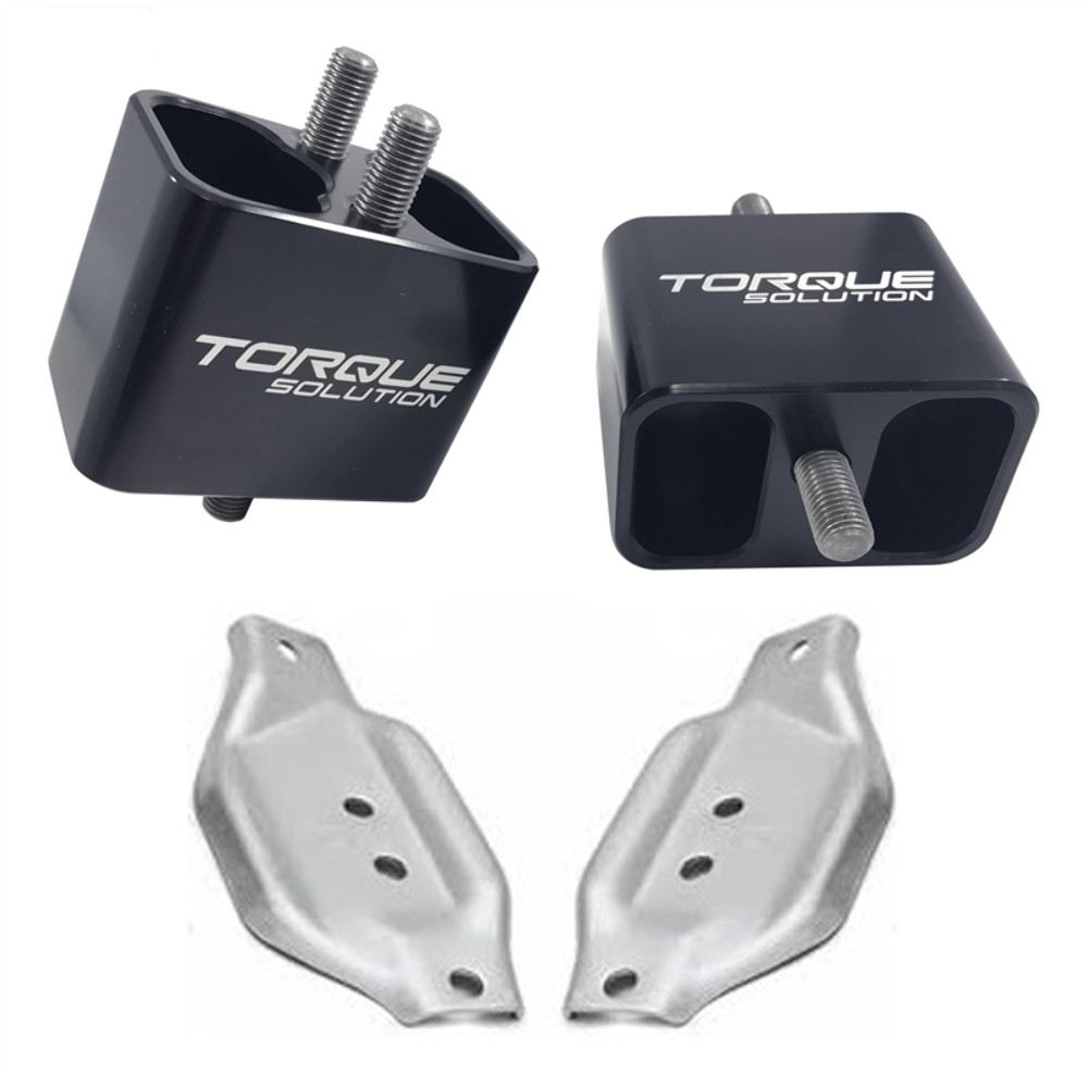 Torque Solution Solid Billet Engine Mounts w/ Mount Plates for 02-14 WRX / STI