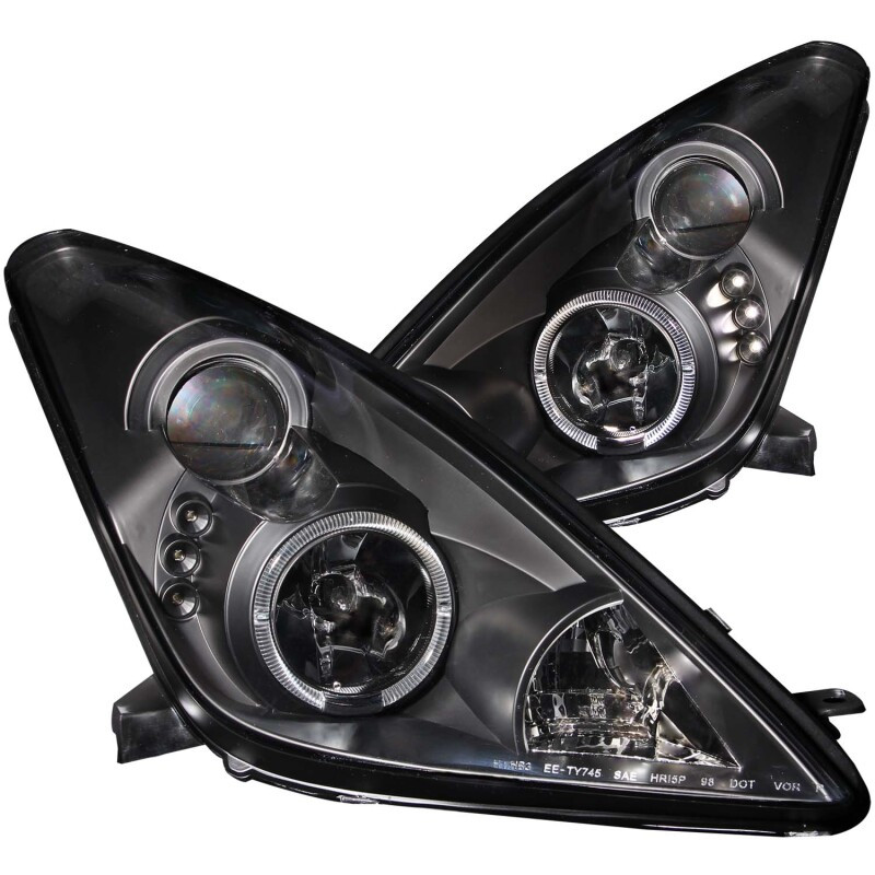 ANZO PROJECTOR HEADLIGHTS HALO BLACK for 00-05 Toyota Celica