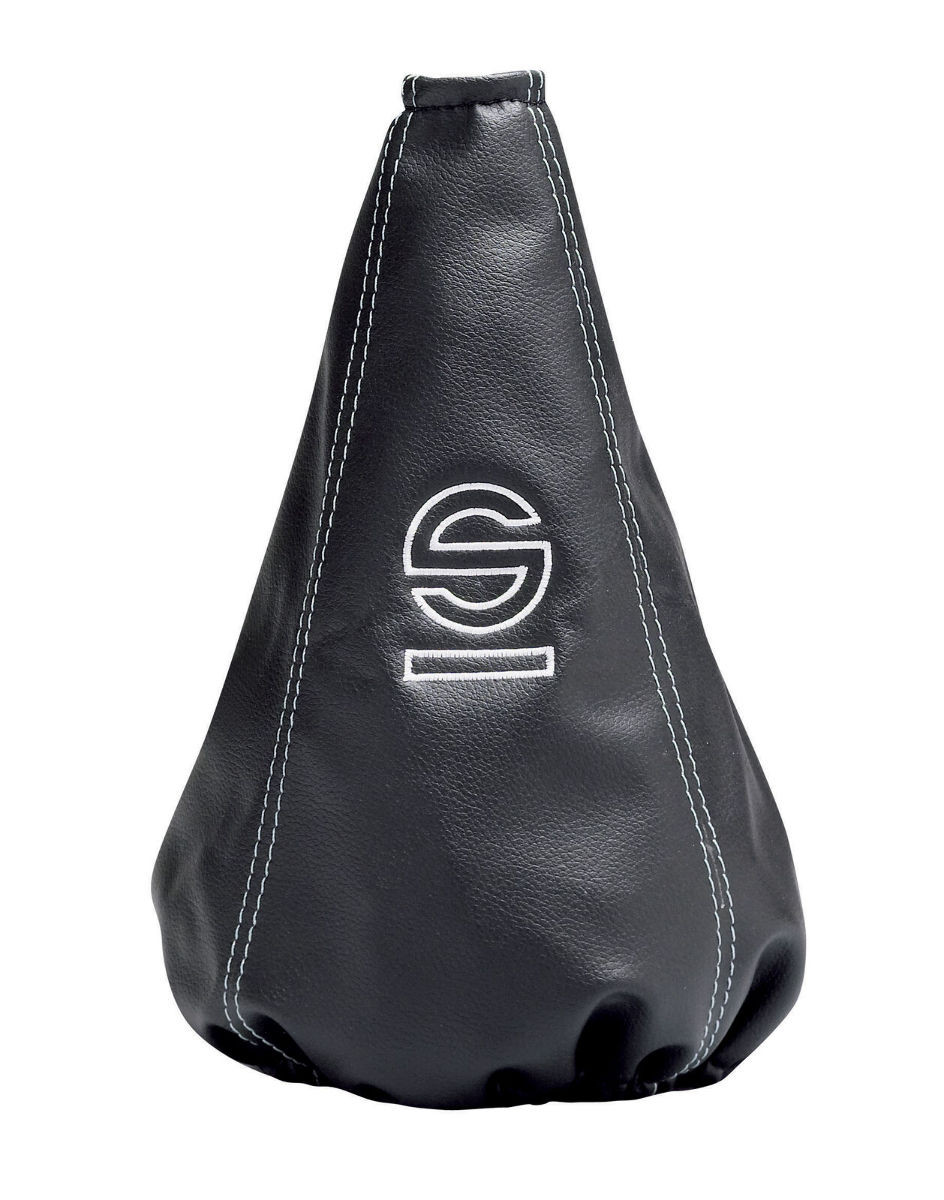 Sparco Basic Synthetic Black Leather w/ Silver Stitching Shifter Cover Gaiter