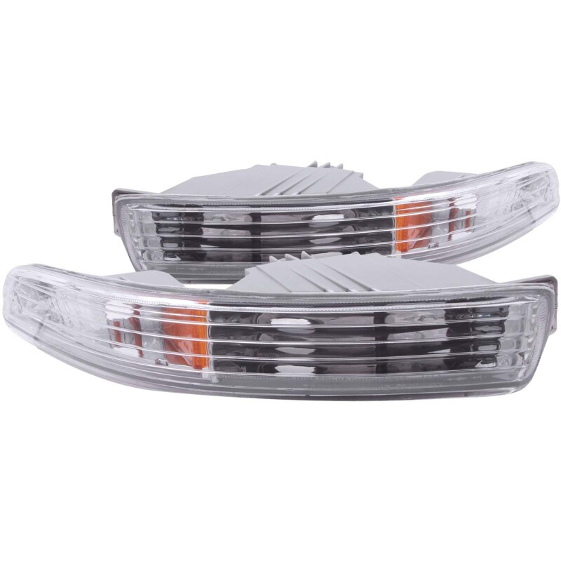 ANZO Euro Parking Lights Chrome w/ Amber Reflector for 1994-1997 Acura Integra