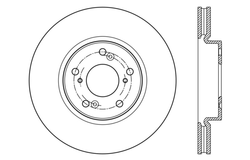 StopTech Drilled Sport Brake Rotor Front for 13-17 Honda Accord EX 292mm