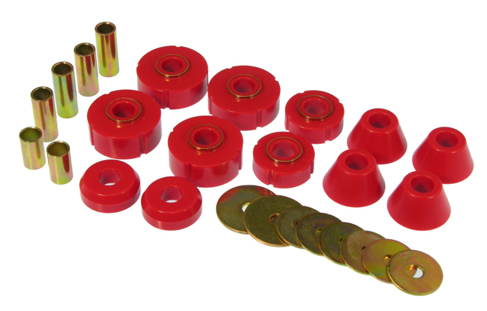 Prothane Body Mount Kit - Red for 67-72 Chevy C10