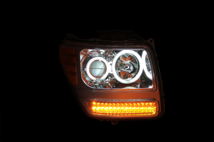 ANZO Projector Headlights w/ Halo Chrome (CCFL) G2 for 2007-2012 Dodge Nitro