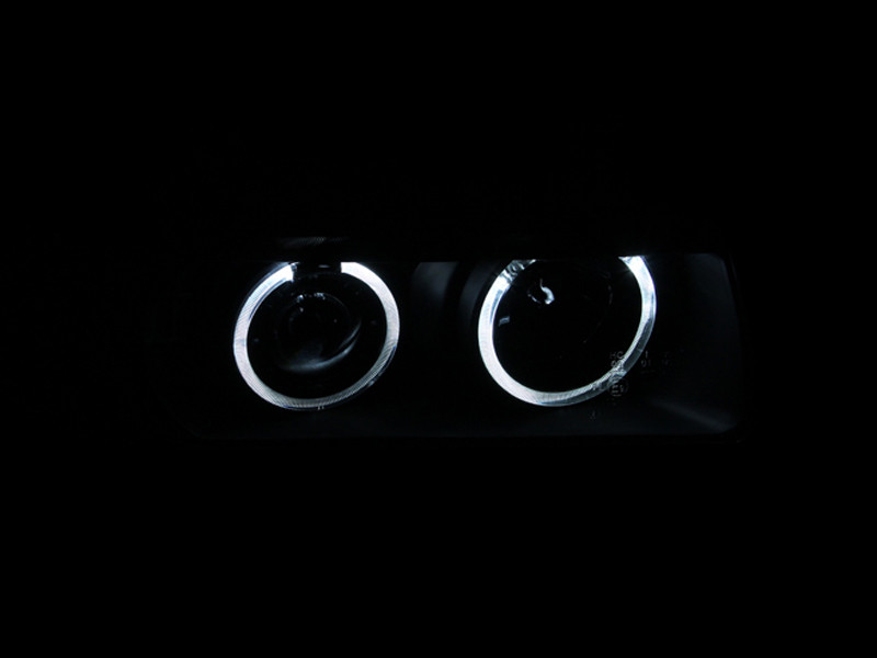 ANZO PROJECTOR HEADLIGHTS G2 HALOS BLACK 1PC for 92-98 BMW E36 Sedan