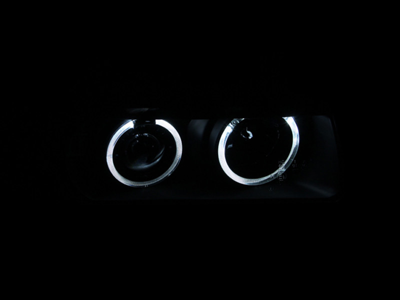 ANZO PROJECTOR HEADLIGHTS G2 HALOS BLACK 1PC for 92-98 BMW E36 Sedan