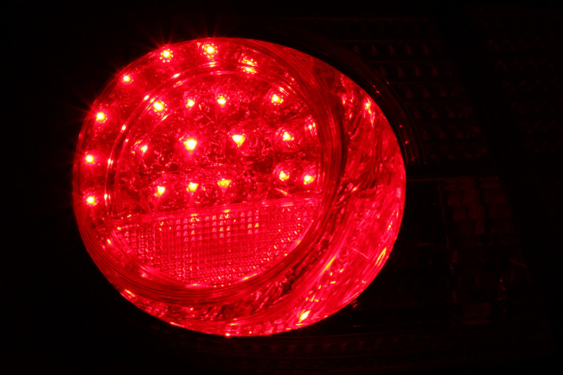 ANZO LED Taillights Red Clear 4pc for 2003-2008 Toyota Corolla