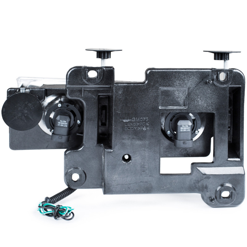 ANZO CRYSTAL HEADLIGHTS w/ LOW-BROW CHROME for 88-98 CHEVY/GMC C/K1500/2500