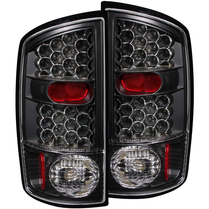 ANZO L.E.D TAIL LIGHTS BLACK for 02-05 Ram 1500 - 311018